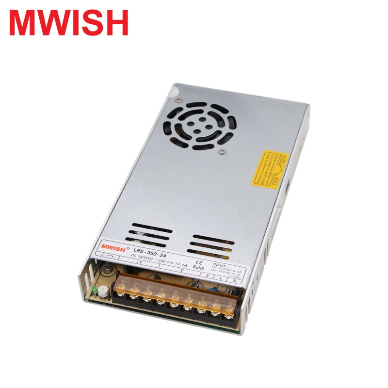Mwish LRS 350 Импульсные блоки питания Вт 12 В в/В 24 SMPS один выход ac к dc|Импульсный