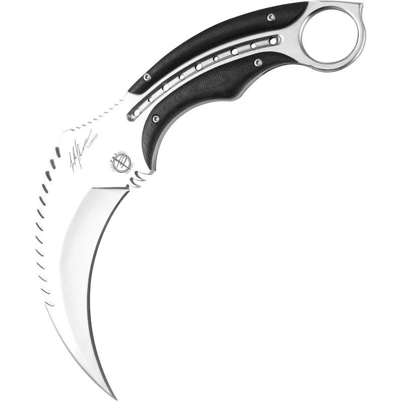 HS инструменты Военный нож Karambit с фиксированным лезвием, тактический нож для выживания с ножом Kydex для охоты на открытом воздухе, кемпинга