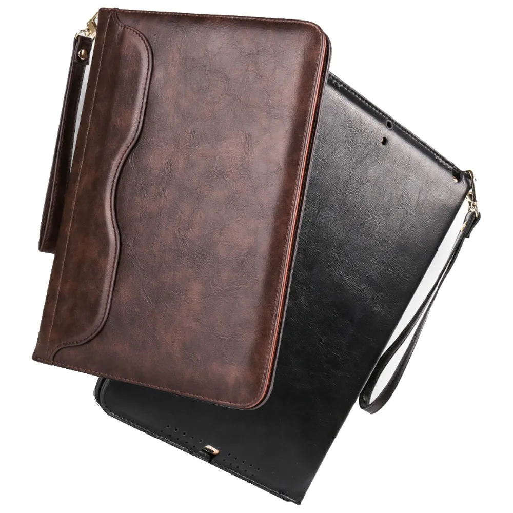 

Luxury Auto Sleep Wake Smart Cover for iPad Mini 4 3 2 1 Case Portfolio Leather Stand Case for Fundas iPad Mini with Hand Strap