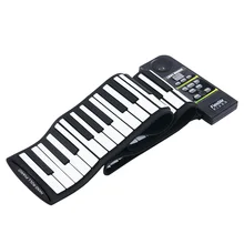 Portable Flexible 88 Keys Keyboard Piano 28 Tones 100 Rhythms Electronic Roll Up Piano USB & MIDI Port with Speaker for Kids