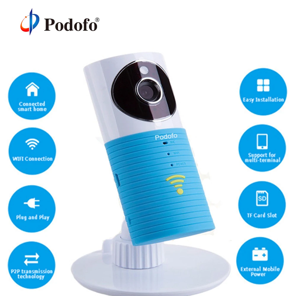 

Podofo Wireless Video Baby Monitor Security IP Camera Nanny Monitor Babysitter Surveillance Camera Audio Two-Way IR Night Vision