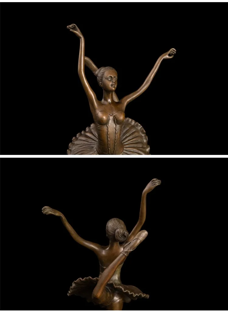 ATLIE Бронзовые женские статуэтки танцовщицы балета, статуэтка подростка, Женский танцующий балет для студии, украшение для девочки, подарок на день рождения