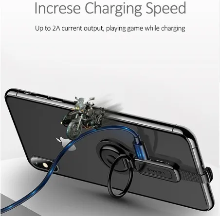 

For Lighting Dual Adapter & Ring Holder 3.5mm Audio&charger Adjust Phone Holder in car fast charging for iPhone iOS Adapter OTG