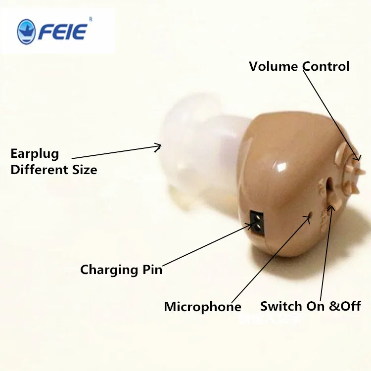 Прямая с фабрики oem в ухо USB слуховой аппарат Перезаряжаемые с Зарядное устройство мини-персональный усилитель звука S-102