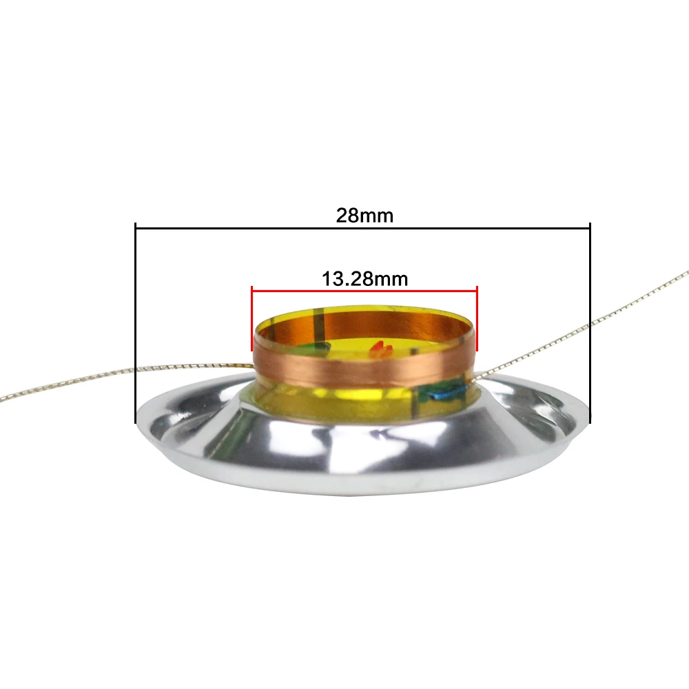 GHXAMP, 14 ядер, окруженный динамик, звуковая катушка, 8 Ом, маленькая ультравысокая звуковая катушка, серебристо-белая пленка, 13,28 мм, ядро, 2 шт