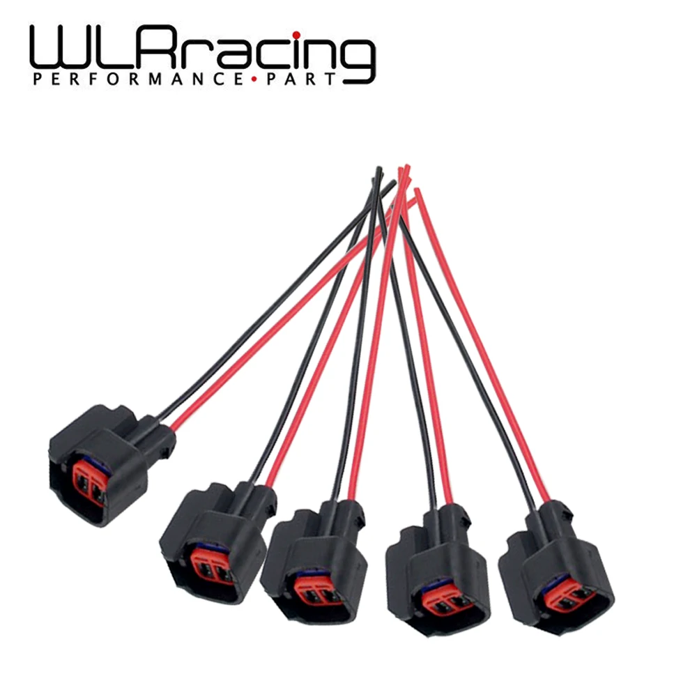 

WLR RACING- 5PCS/SET INJECTOR DYNAMICS EV6 Pigtail Clip Connector Fuel Injector Connectors For many cars EV6 Injector Plug