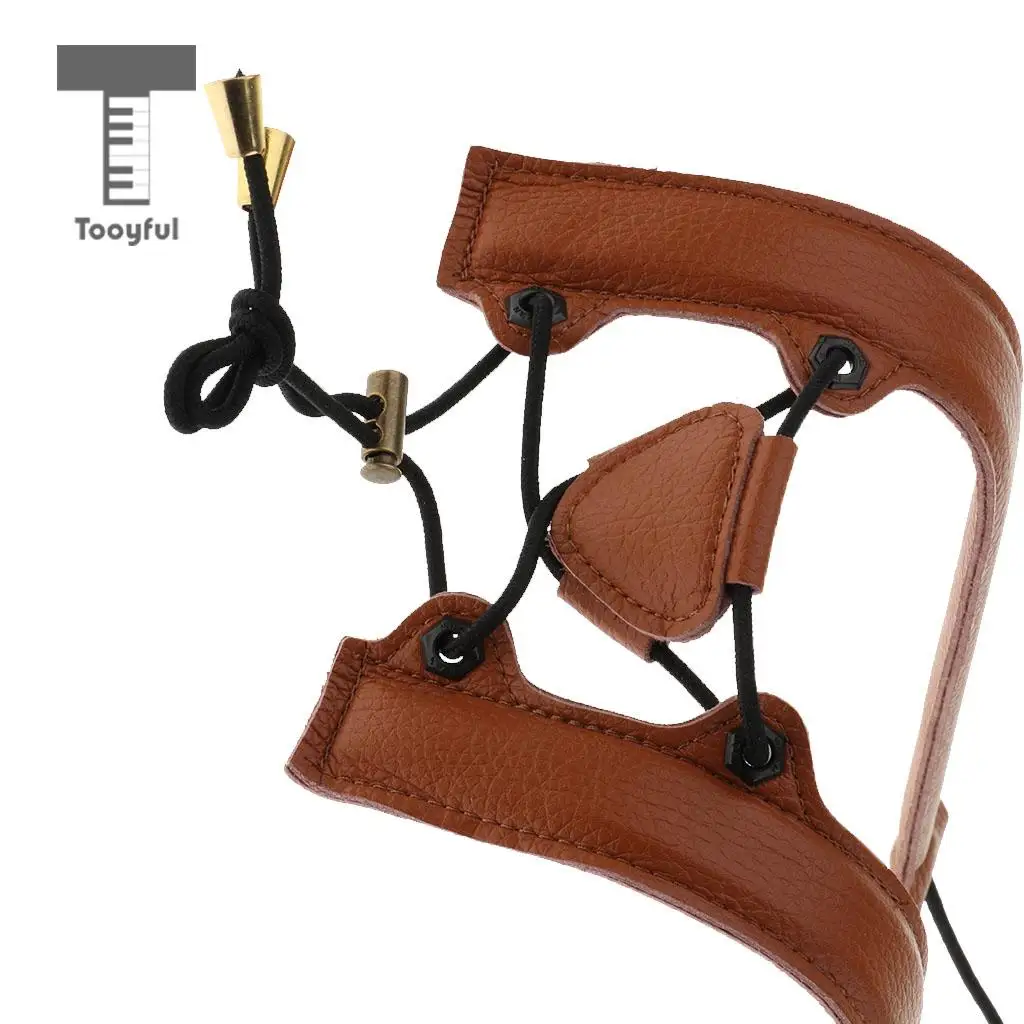 Tooyful Adjustable Leather Shoulder Sax Neck Strap Belt for Tenor Alto Saxophone with Buckle Saxophone Parts Accessories
