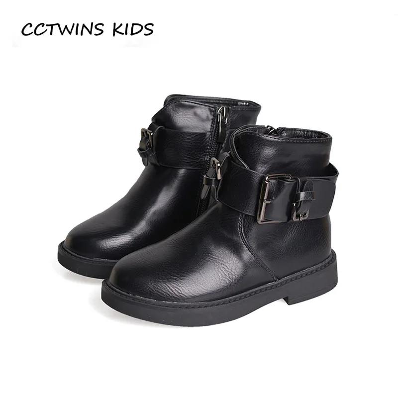 

CCTWINS KIDS 2018 Winter Baby Boy Pu Leather Shoe Children Fashion Ankle Boot Toddler Brand Black Boot Girl CF1517