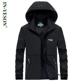 

Plus Size 7XL Big & Tall 2018 Autumn Men's Windbreaker Jacket High Quality Hat Detachable Elastic Waterproof Jacket Coat Men