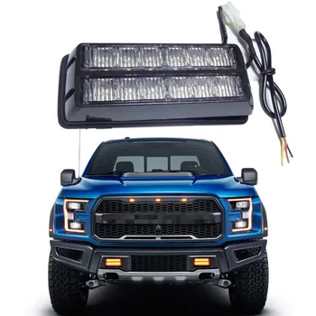 

2x 12W Amber grill fog flash light driving lamp 12v/24v Boat Truck trailer RV Engineering Car beacon light safety warning lamp