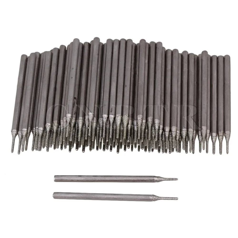 

Silver Jewelry Gems Drill Bits Diamond Coated Hole Saw Tools 0.7mm Set of 200