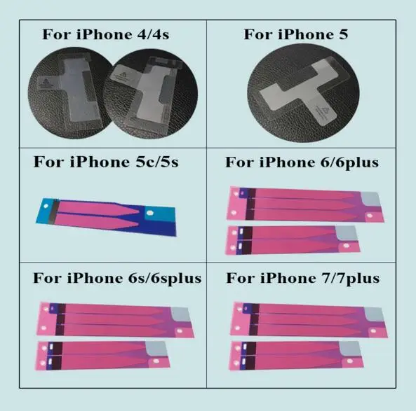3 шт./лот корпус батареи клейкая лента полоса наклейка Замена для iPhone 8 8P X 5c 5S 6 6s Plus для iPhone 7 7 Plus