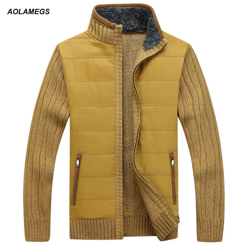 

Aolambgs Sweater Men Autumn Winter Thick Collar Male Cardigan 2016 Fashion Brand Clothing Outwear Knitting Sweter Hombre M-3XL