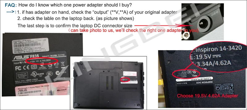 Адаптер для ноутбука 19 V 3.42A 65 W AC зарядные устройства для ASUS X555Y X555YA X555YI X555U X555UJ X555 X53B X53BE Тетрадь Питание