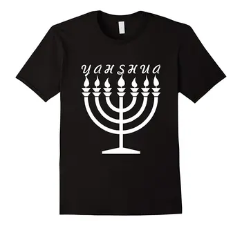 

Hebrew Israelite Menorah T-shirt Yahweh Yahshua Torah Print Tee Men Short Sleeve Clothing TOP TEE Fashion Men T Shirt
