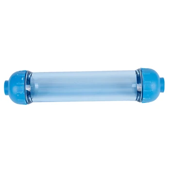 

SHGO-Water Filter Housing DIY Fill T33 Shell Filter Tube Transparent Reverse Osmosis Blue