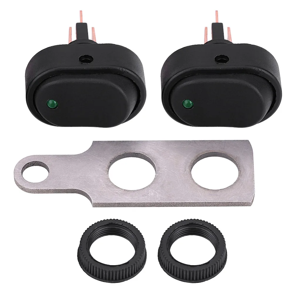 

12V Motorcycle Scooter LED Headlight Headlamp On Off Switch with Green Indicator A Typewaterproof and durable Compact size