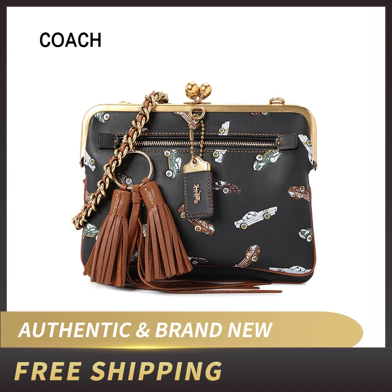 

Coach Leather Kiss Lock Crossbody Handbag21731/21735/21816