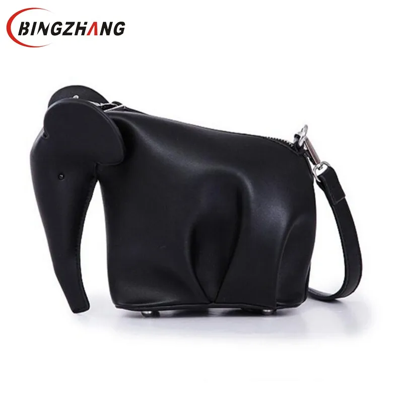 Women Leather Handbags Casual Cross Body Elephant Shaped