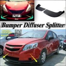 Автомобиль Splitter Диффузор Бампер Canard Lip Для Chevrolet Парус Настройки боди-Кит/Передний Дефлектор Автомобиля Лоскут Fin Подбородок Уменьшить мелодия