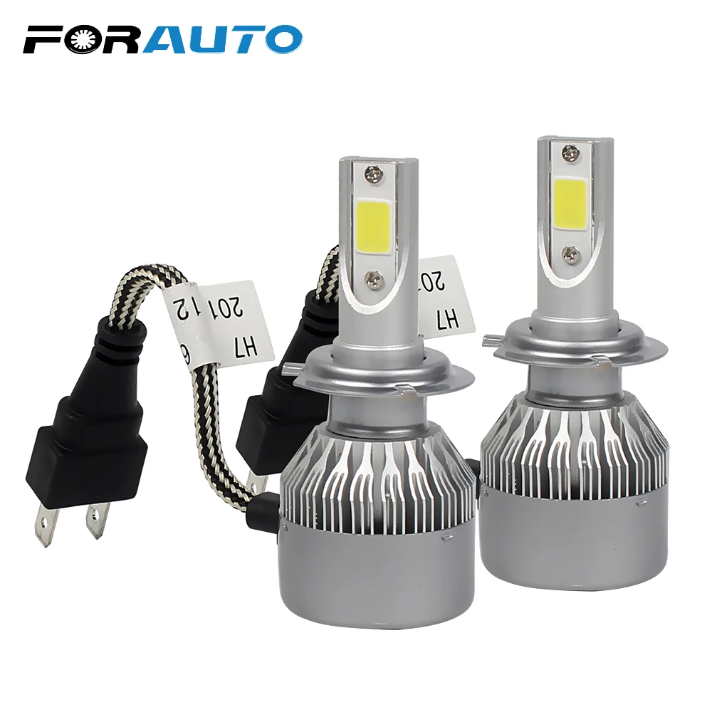 

FORAUTO 1 Pair C9 H7 LED Car Headlight Head Lamp Fog Light 60W 6000K Car-styling Light Source