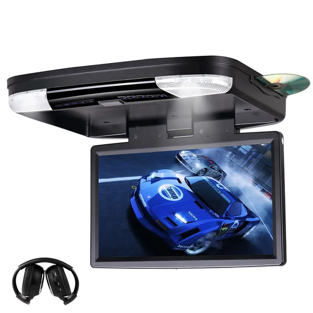 XST 15.6 Inch Car Ceiling DVD Flip Down Car Roof DVD Monitor DVD with