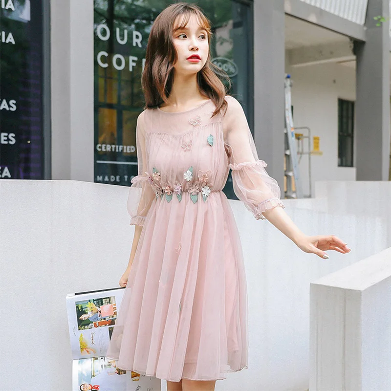 

Princess Sweet Lolita Dress Set Mori Girl Summer Fresh Sling Dress Two-piece Fashion Japan Style Loose Women's Clothing