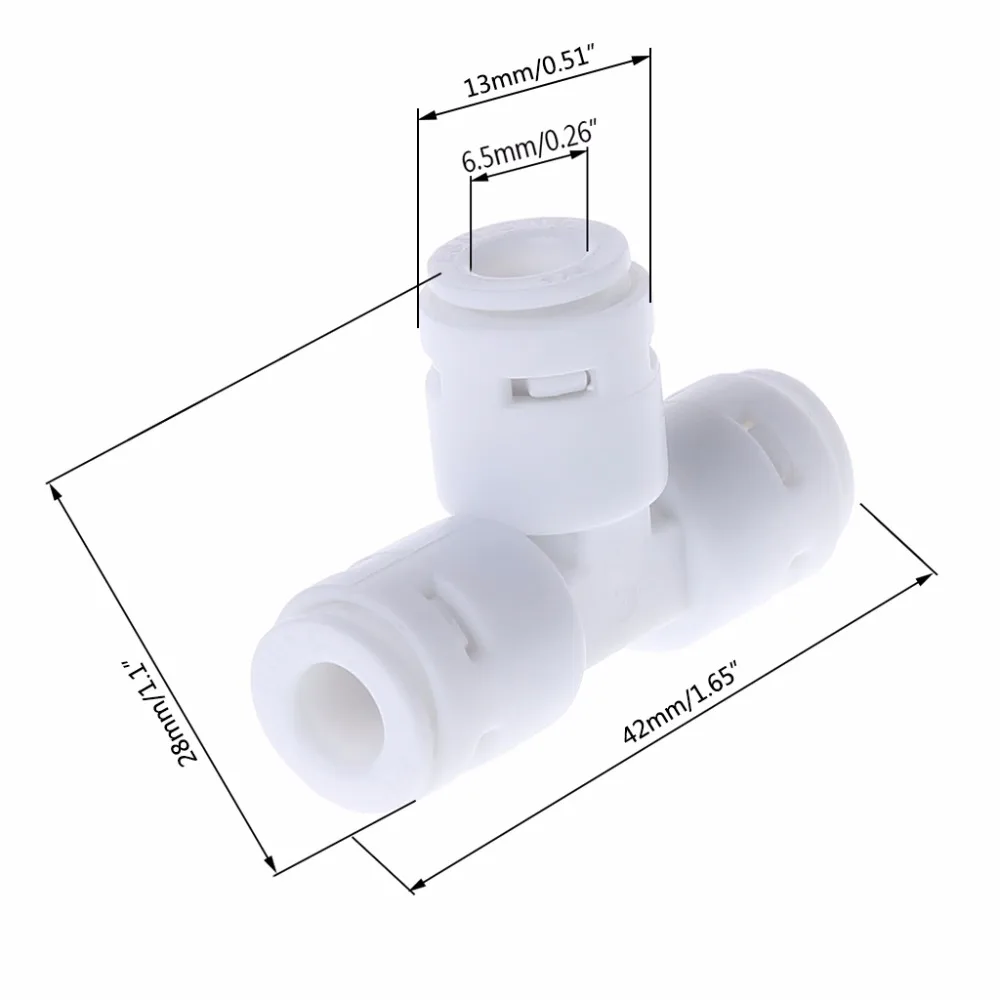 T Форма очиститель воды быстрый разъем двухточечный тройник интерфейс трубки фитинги детали фильтра для воды очиститель воды замена