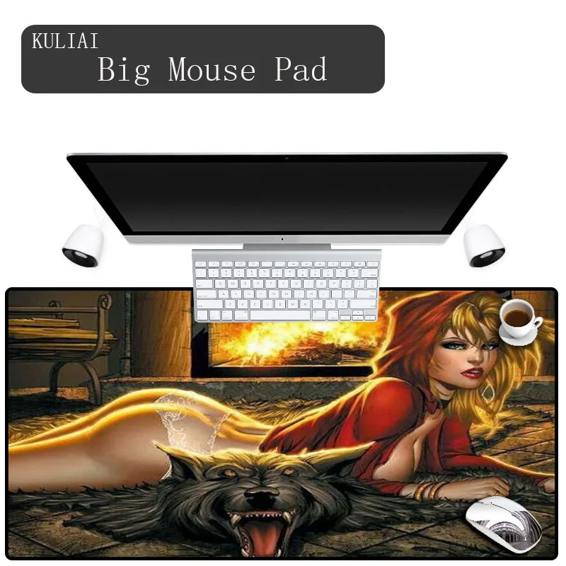 

XGZ New Beast and Girl Mouse Pad Rubber Large Size Non-slip Soft Player Game Gaming Laptop Sexy Ass Keyboard MousePad Lol Pc