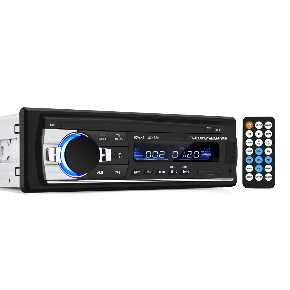 Bluetooth автомобильный mp3-плеер аудио стерео 4X60 Вт автомобильный Радио 12 В в-тире 1 Din FM Aux вход приемник USB SD карта авто радио Воспроизведение музыки
