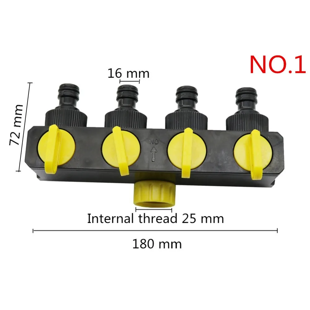 Гнездовая резьба для ниппеля 4-ways сплиттеры клапан орошения сантехника кран адаптер переключатель шланга Разъемы клапан 1 шт