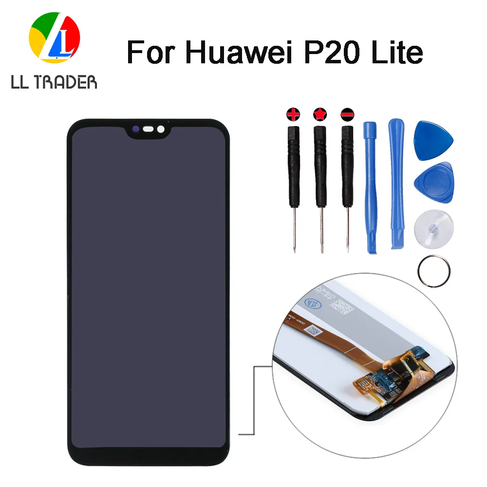 Класс AAA ЖК дисплей для Huawei P20 Lite экран сборка nova 3e LCD замена дигитайзер +