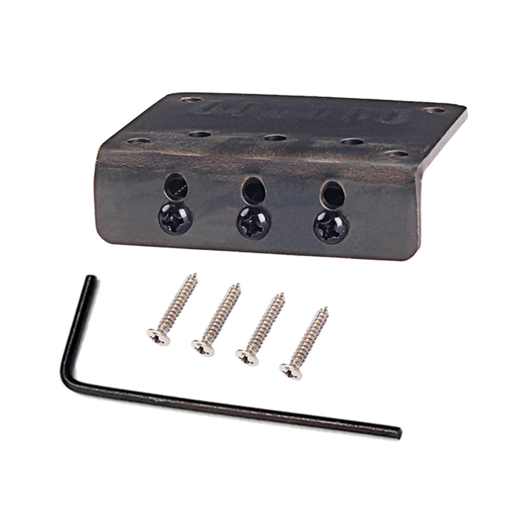 Adjustable 3 String Guitar Hardtail Bridge for Cigar Box Electric Guitar Replacement Accessories