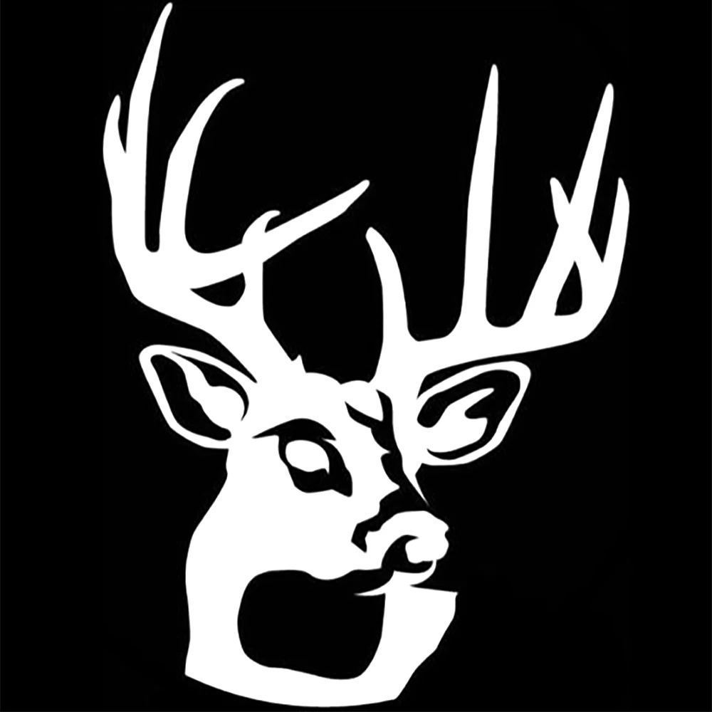 11.2*15cm Car Window Decal Truck Outdoor Sticker Hunting Hunt Buck Deer Head Vinyl Car Wrap Car Styling