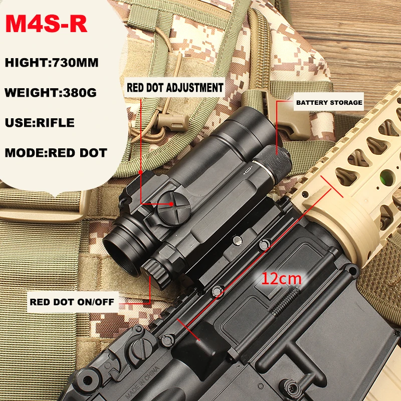 M4 Профессиональный Красный точка зрения комбинированный прицел для 20 мм железнодорожной винтовки страйкбол для активного отдыха и охоты Оптика прицел охота