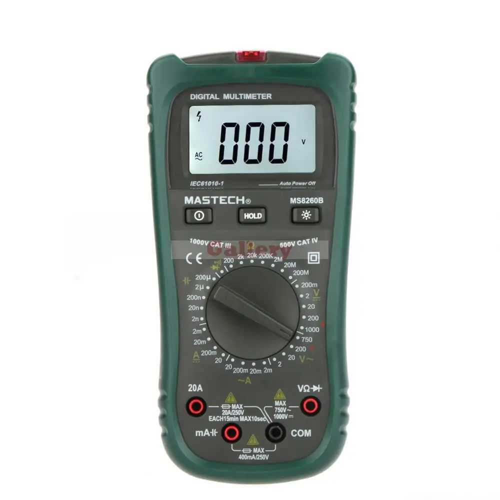 Ms8260b Lcd Digital Multimeter Dmm Voltmeter Ammeter Ohmmeter W