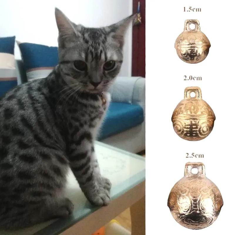 Vintage Style Cat Bell Small Dogs Bells Cat Collar Tibetan Brass Bell