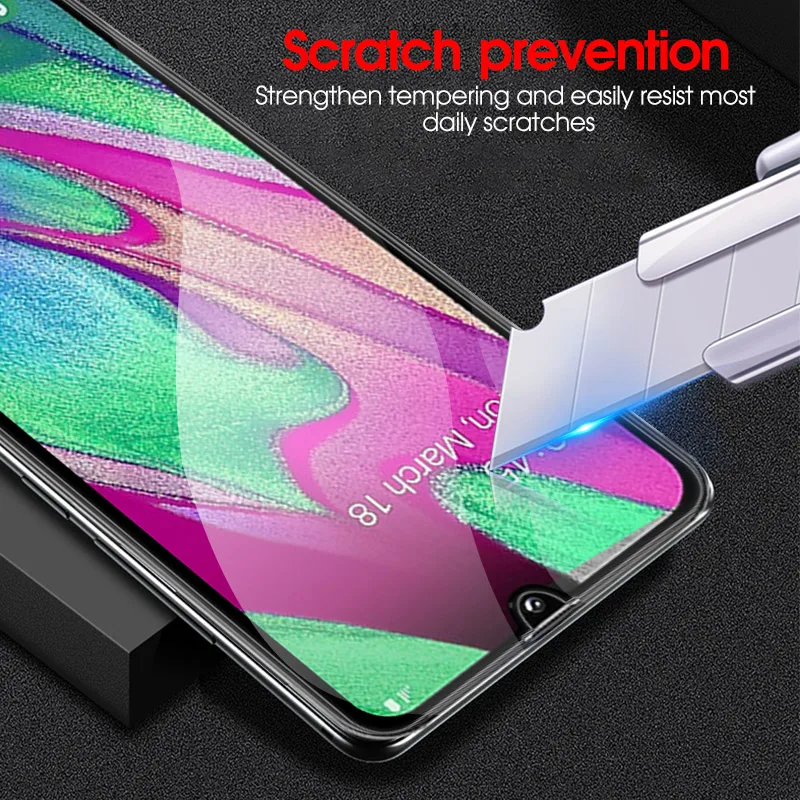 Полное покрытие закаленное стекло для samsung Galaxy A40 A 40 40A полное покрытие экрана протектор для Samsun SM-A405F/DS A405FN/DS A405FM/DS