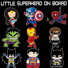 Aliauto Litter Superheroes Baby On Board Reflective Car Stickers And Decals for cruze ford focus vw