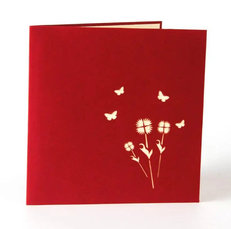  greeting cards invitation paper pop up 3D sunflower for Birthday Wedding Party Decoration gift craf - 32774401253