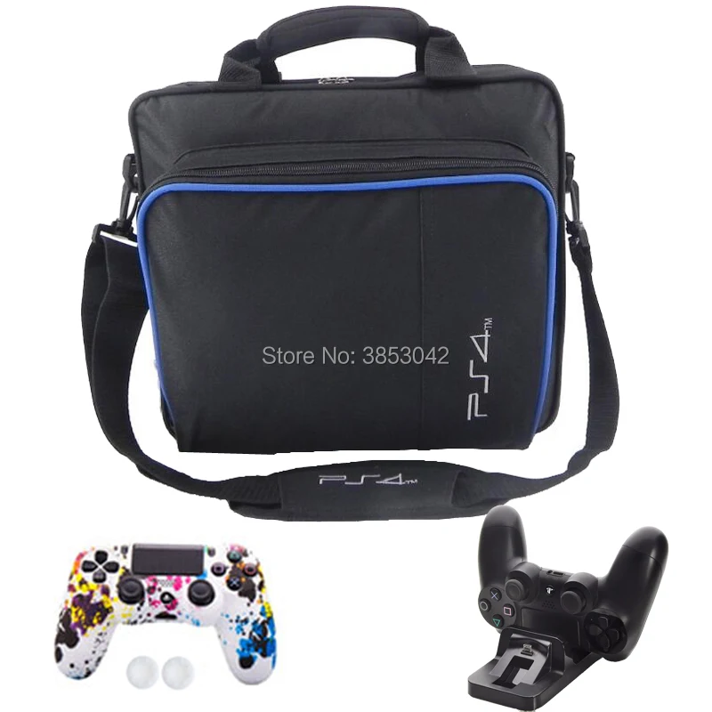 PS4 Accessories Games Sytem Bag Canvas Case Protect Shoulder Carry Bag
