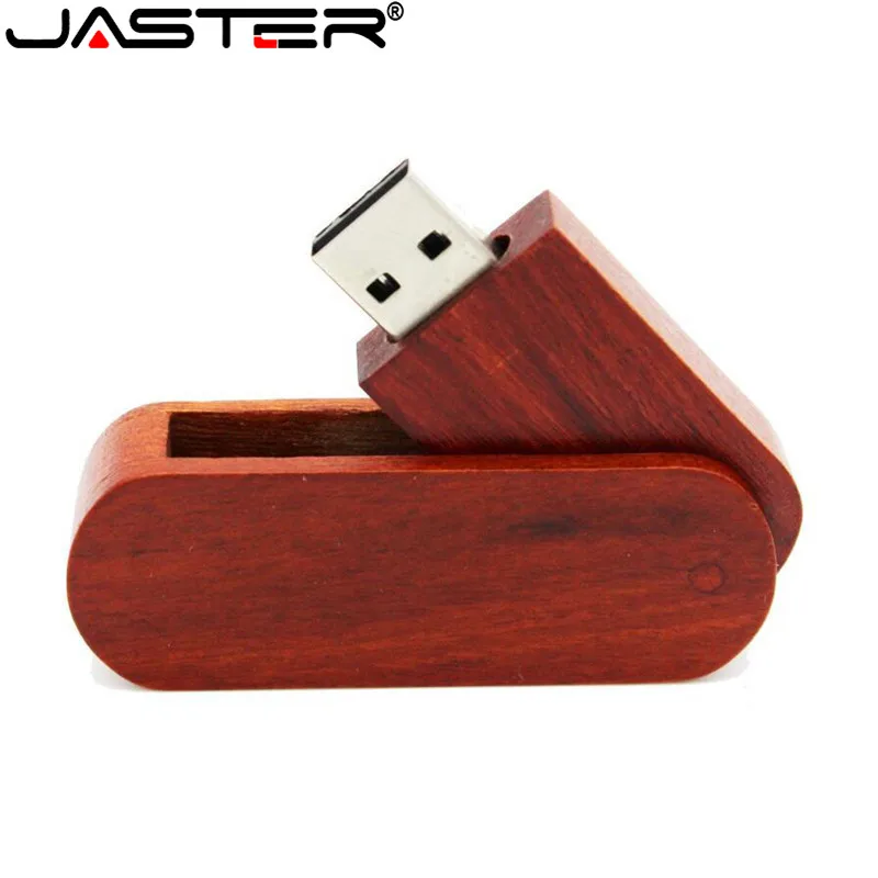 JASTER логотип лазерная гравировка вращающийся деревянный USB флеш-накопитель карта памяти Флешка 4 ГБ 8 ГБ 16 ГБ 32 ГБ usb creativo U диск подарок