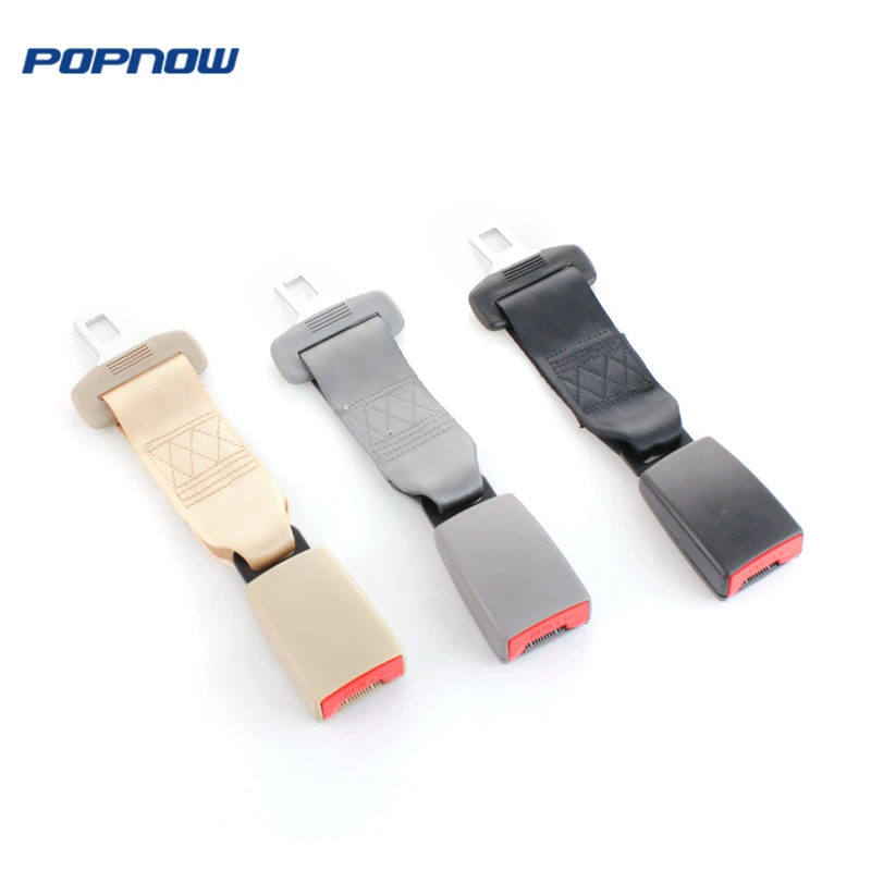 

E24 Car Seatbelt Extension Safety Seat Belt Extender For Cars Auto Belts For Child - Black Gray Beige Metal Tongue Width 21mm