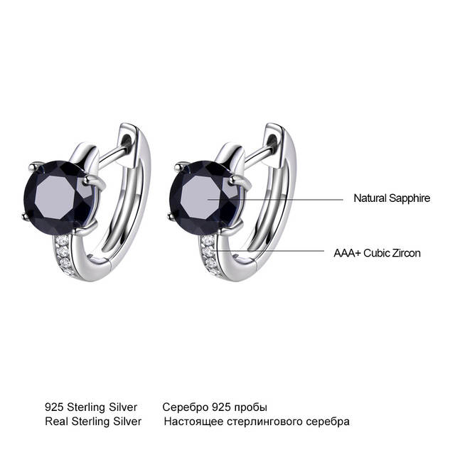 UMCHO Natural Sapphire Earrings For Women 100% Real 925 Sterling Silver Earrings Female Engagement Fine Jewelry Fashion 2018 New