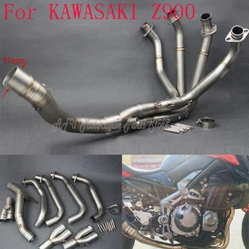 

Motorcycle Exhaust Header Pipe Titanium Alloy 51mm Inlet Front Pipe Slip-On Tube For KAWASAKI Z900