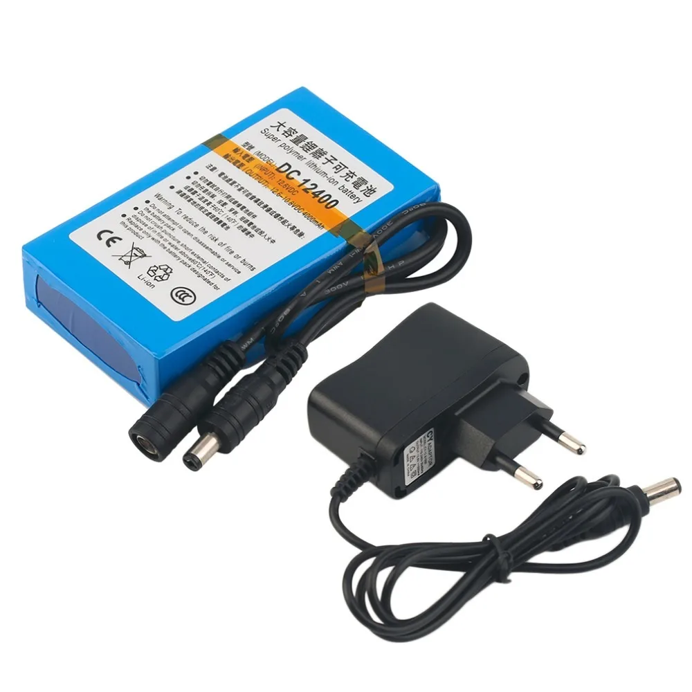 

DC 12V Super Strong Capacity 4000MAH Rechargeable Li-ion Battery Powerful Li-ion Battery For CCTV Camera Blue