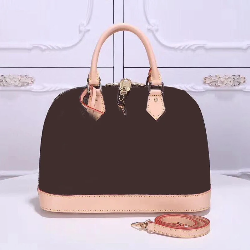 

2018 Luxury Brand Genuine Leather Women Shoulder Shell Bags With Lock And Key Female Brand Bag Genuine Leather Ladies Handbag