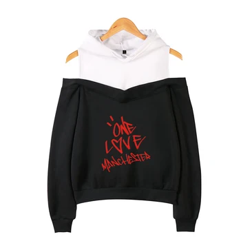 

2019 2018 New Kpop Ariana Grande Printing Women Fashion Hip Hop Hooded Off-Shoulder Fans Hoodies Sweatshirt Women Clothes xxl