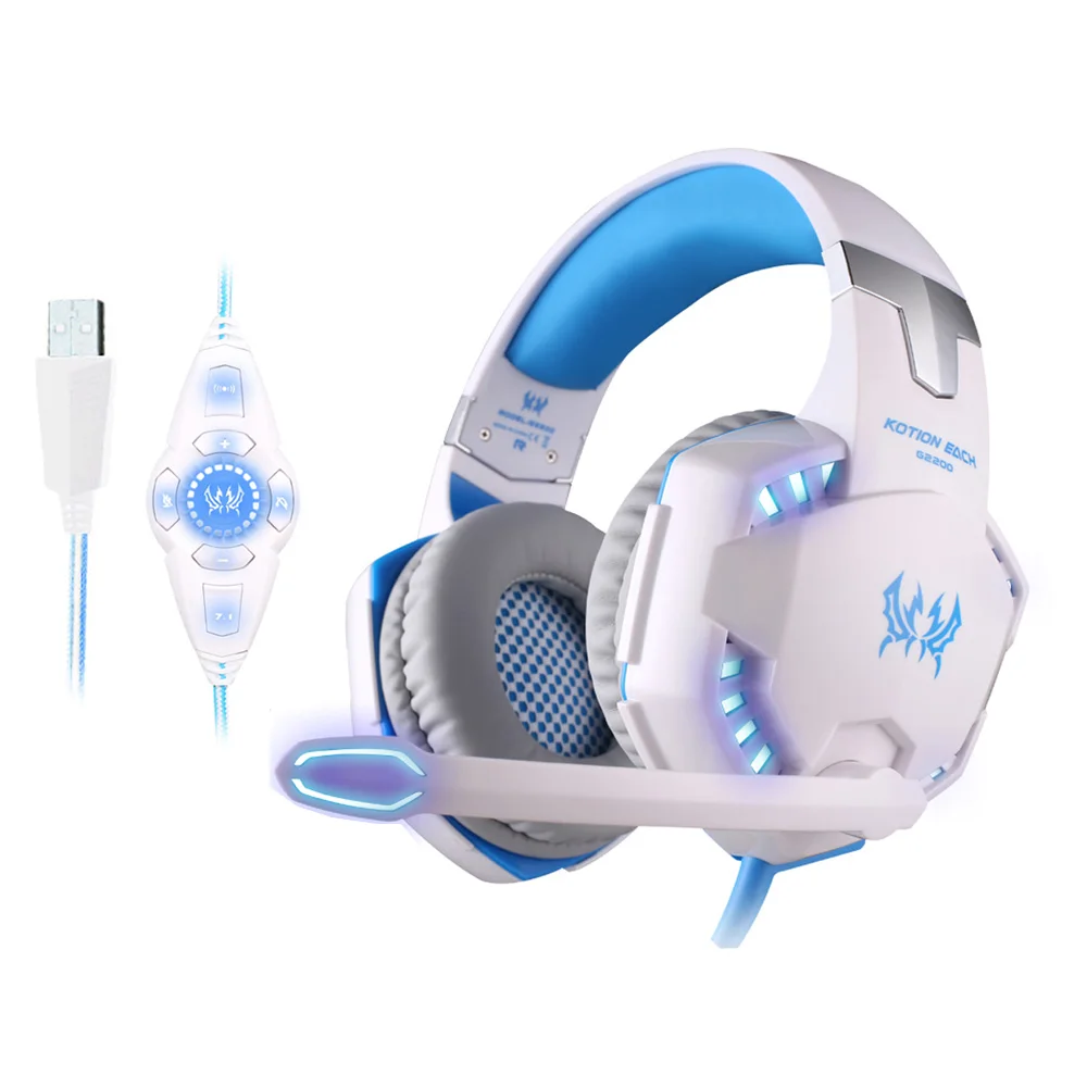 Игровые наушники KOTION EACH G2200 USB 7 1 с объемным звуком вибрацией компьютерная