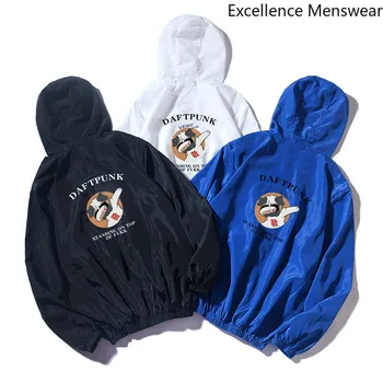 

Summer New Couple Wearing Sunscreens Men's Thin Casual Jacket Student Class Clothes Men Printing Sun Protection Suit Hooded WW
